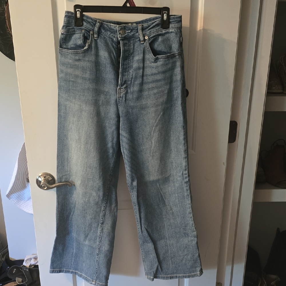 Free People Blue Bootcut Jeans Relaxed Fit